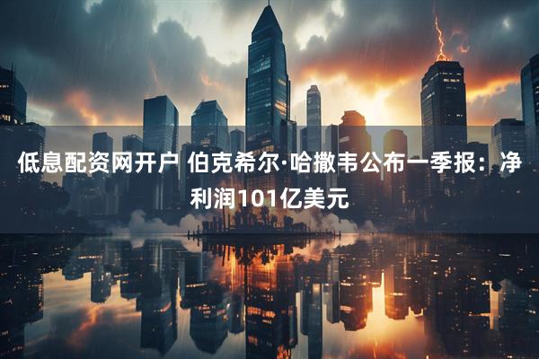 低息配资网开户 伯克希尔·哈撒韦公布一季报：净利润101亿美元